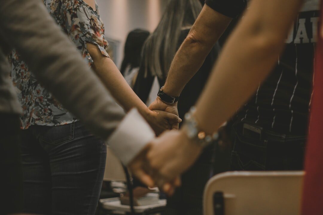 Business professionals shaking hands at a networking event