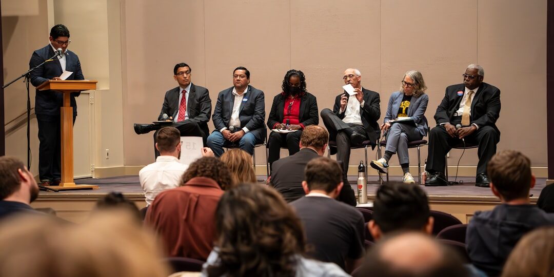 Panel discussion with speakers on stage